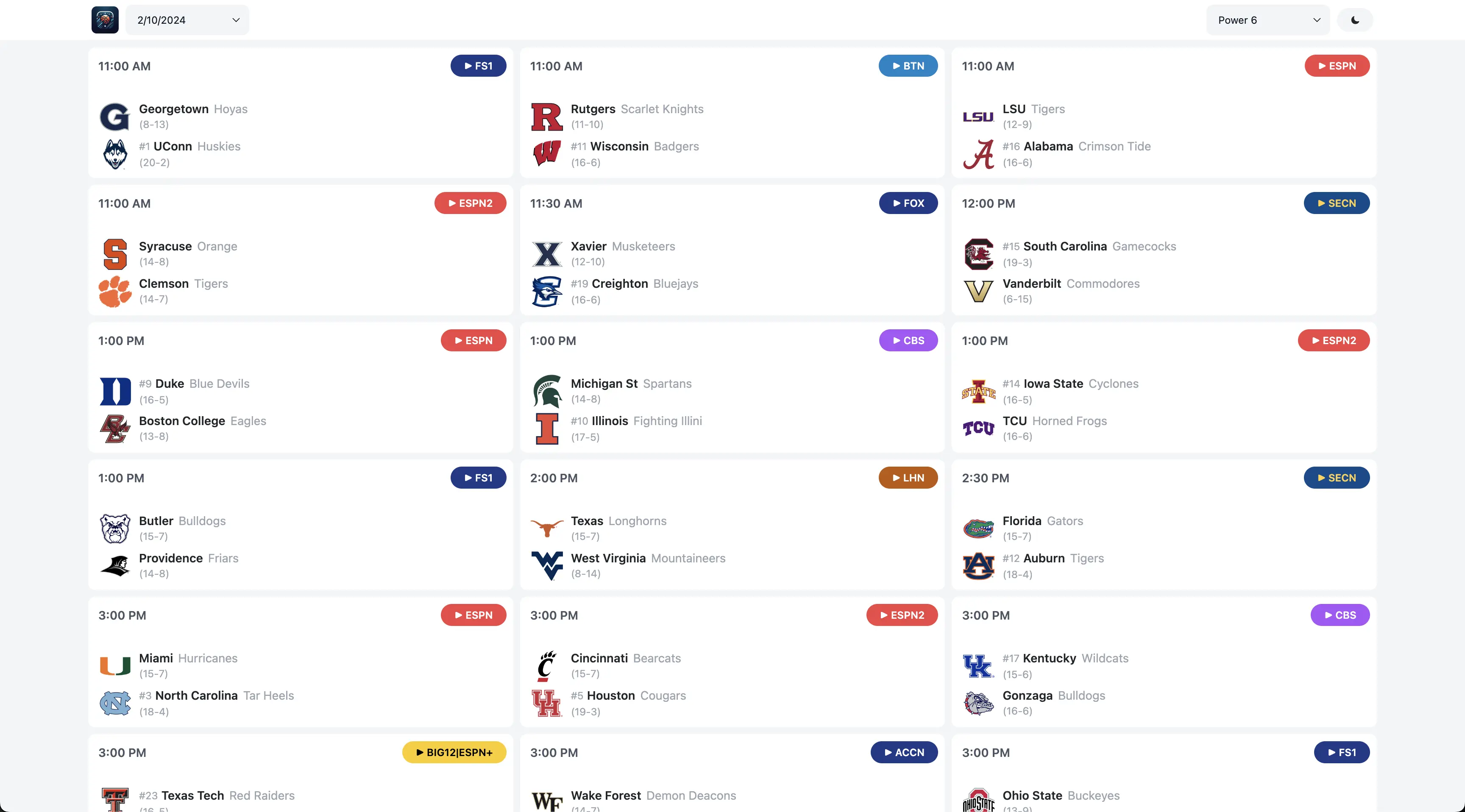 College Basketball Scoreboard